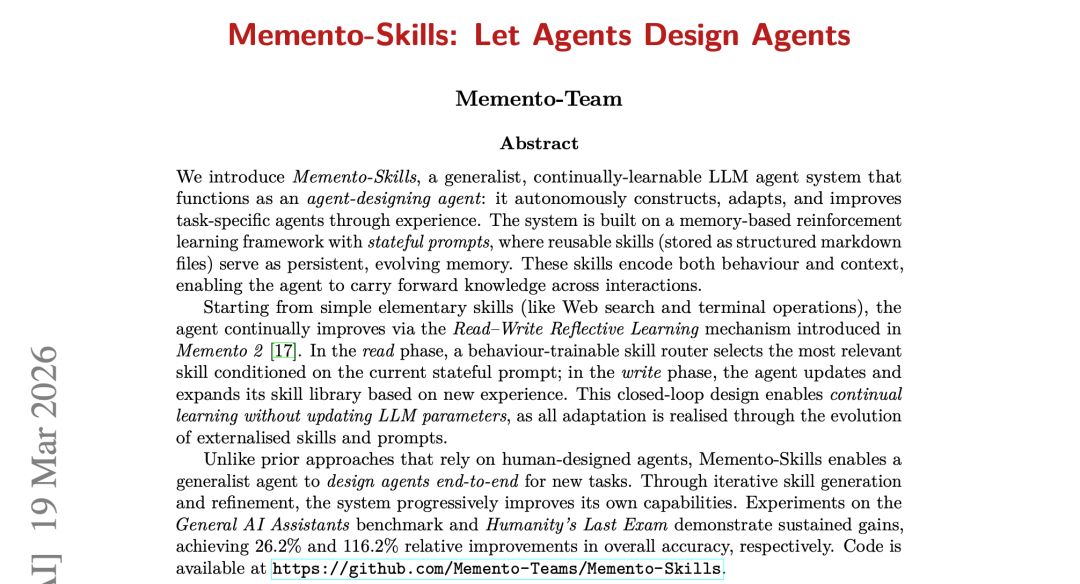 Memento-Skills 架构升级示意图